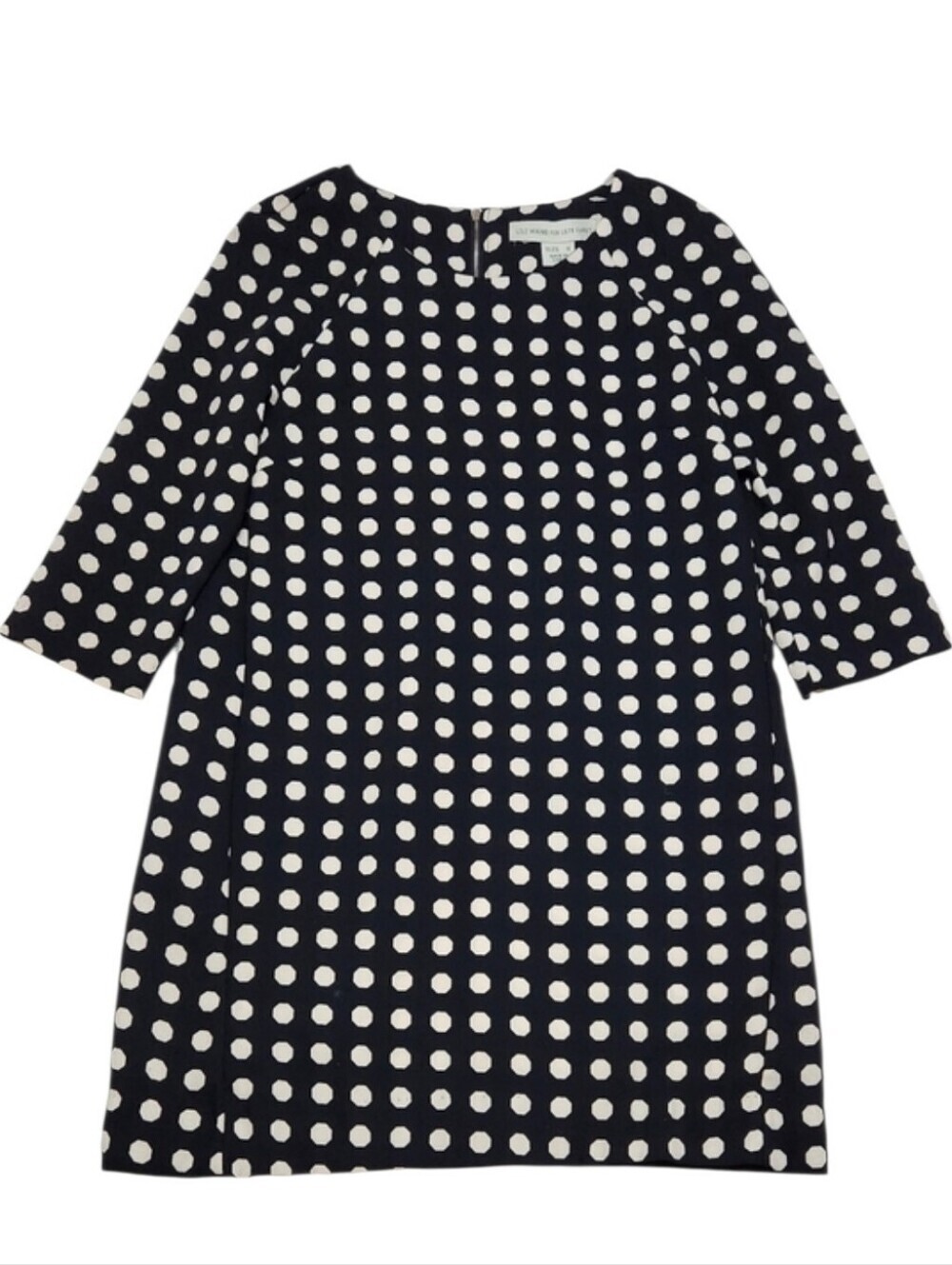 ANTHROPOLOGIE Lili Wang for Lilis Closet Black Ivory Polka Dot Shift Dress Small